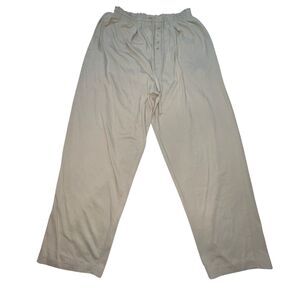 Vintage Honors Pants Womens Large Brown Knit Stretch Straight Leg Smocked Waist